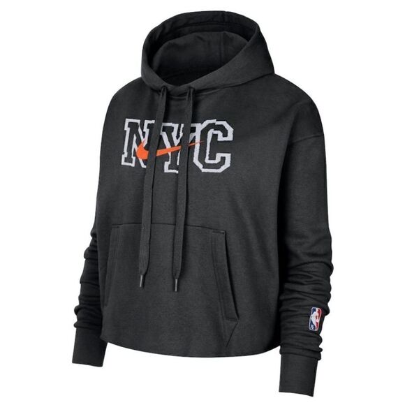 NBA NYC Logo Knicks Kangaroo Hoodie Cropped Pullover NWT NEW Medium Official - Picture 1 of 4